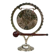Tischgong messing zisiliert - -,