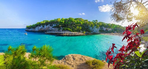 Wandbild blick auf cala - wandbild:,