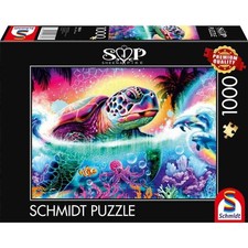 Puzzel  Neon Schildkröte
