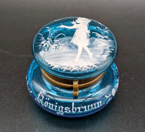 Antike blaue glas box - antike,
