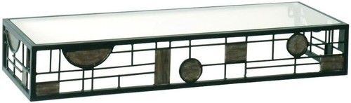 Wandkonsole schwarz silber - wandkonsole, schwarz-silber