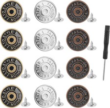 12x Jeans Knöpfe 17mm mit