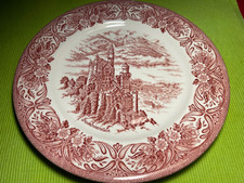 Speise Teller rot Dekor