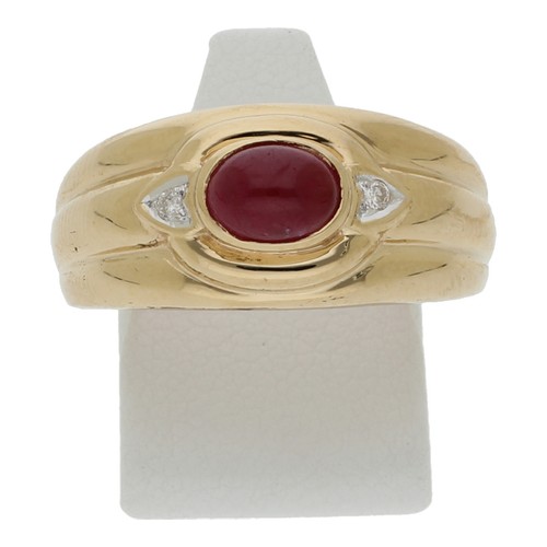 Rubin diamant ring - diamant,
