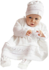 Babykleid Taufkleid Strickkleid Festkleid Mädchen Baby Taufe Kleid gestrickt SET