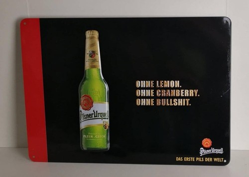 Pilsner urquell blechschild - pilsner,