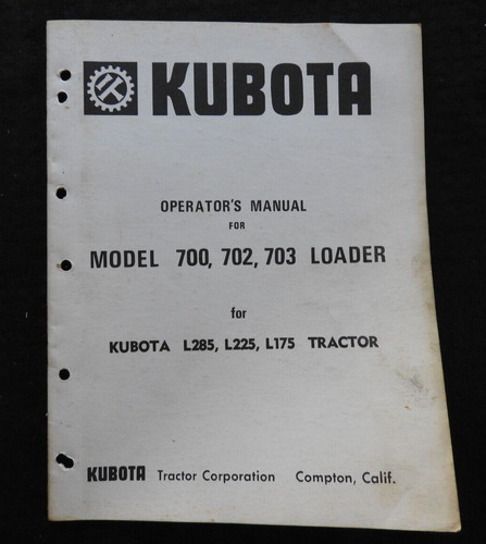 Kubota l175 l225 l285 traktor - kubota,