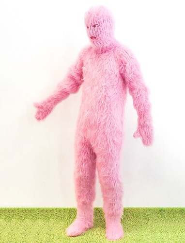 Pink thick fuzzy - , hand