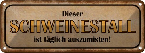 Blechschild 10x27 - , cm