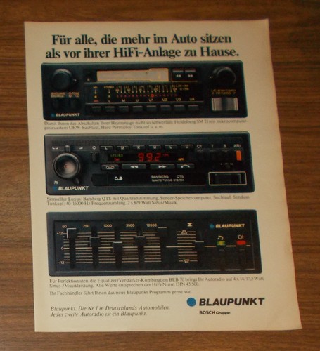 Seltene werbung blaupunkt - seltene,