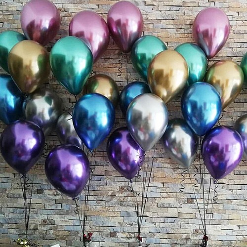 Heliumballons chrome metallic - chrome,
