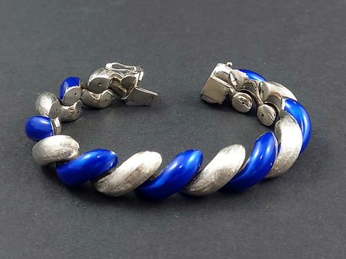 Zweifarbiger silber armband - zweifarbiger, silber-armband