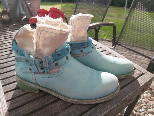 Türkisfarbene stiefeletten - türkisfarbene,