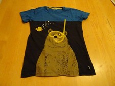 Jako O T-Shirt Schwarz Blau Motiv Bär Gr. 140 / 146 gut. Zust. Fotos & Beschreib