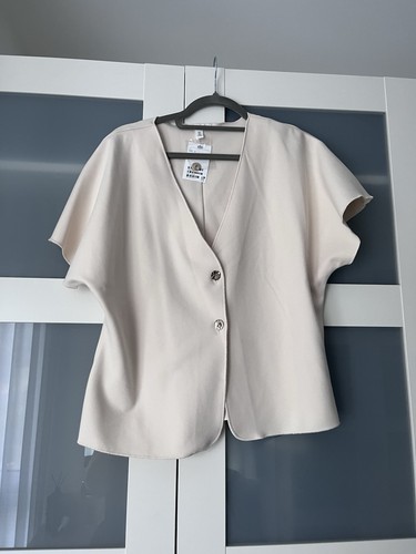 Damen bluse beige kurzarm - h&m,
