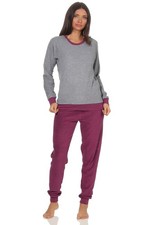 Damen langarm Frottee Pyjama