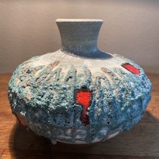 Mid century vase fat - mid, lava