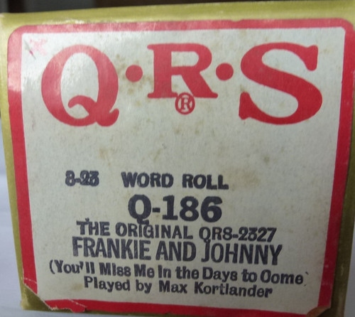 Pianola roll frankie johnny - roll,