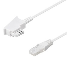 DSL Router Kabel 6m für FritzBox EasyBox Speedport TAE Telefon Dose Modem weiß