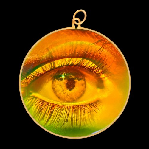 Hologramm anhänger gold - kt,