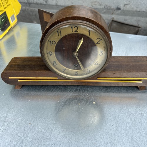 Kleine alte holz kaminuhr - kleine,
