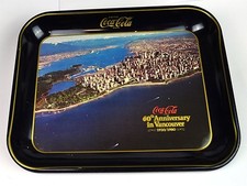Coca-Cola Coke Blech Tablett USA Serviertablett 1980 - Vancouver Kanada