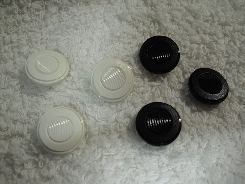 Knöpfe 15mm weiss schwarz mit - knöpfe,