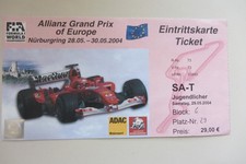 Formel 1 - Allianz Grand Prix of Europe - Nürburgring Ticket 2004, M. Schumacher