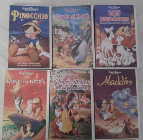 Walt disney vhs kassetten - kassetten, 6