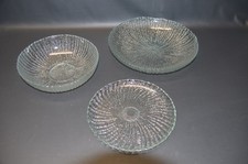 Glasschalen-Set - 30 x 5,5 cm - 24 x 6,5 cm - 23,5 x 2 cm