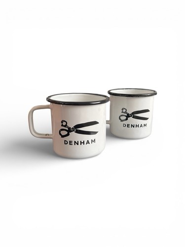 Emaille becher tasse - 2x,