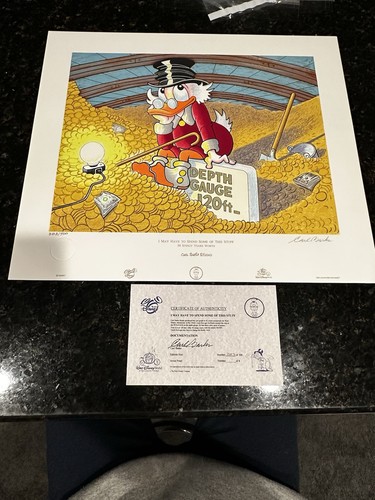 Carl barks signed lithograph - barks,