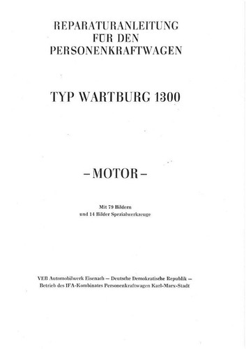 300619 reparatur wartburg - wartburg, 1300