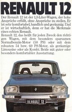 RENAULT 12 R12 Limousine Variable Kombi Prospekt Brochure 1975 6