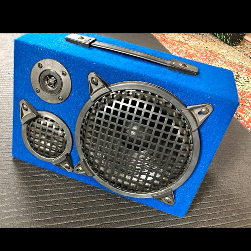 Trapez lautsprecherbox blau - lautsprecherbox,