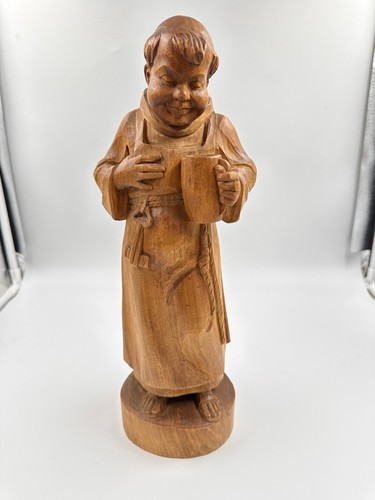 Holzfigur mönch mit humpen - mit,