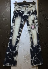 Crazy Age Jeanshose Blau Weiß