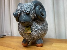 JUMBO Spardose Spar-Schaf Widder aus Keramik Unikat