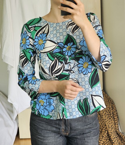 Hallhuber bluse blau - bluse, 34
