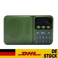 Solar Portable Digital Radio FM Rechargeable Bluetooth Music Player LCD