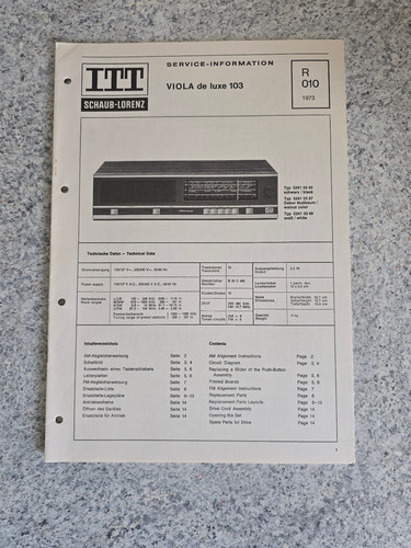 Original itt schaub - original, schaub-lorenz
