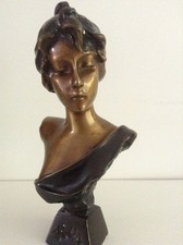 Bronze Büste Skulptur Kopie nach Emmanuel Villanis 