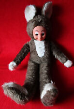 DDR Plüschtier Maus Gummigesicht Stofftier mit Schlafaugen