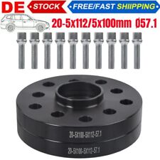 Spurplatten Spurverbreiterung Radschrauben 2x20mm 5x112 5x100 Ø57,1 für VW Audi