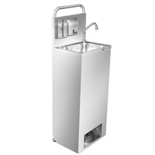 GGM Gastro Mobiles Handwaschbecken - Edelstahl - mit Seifen- &