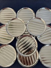 Edelstahl-Untersetzer, Durchmesser 9 cm, 12 Stück