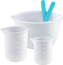 5 Stück Silikon Messbecher