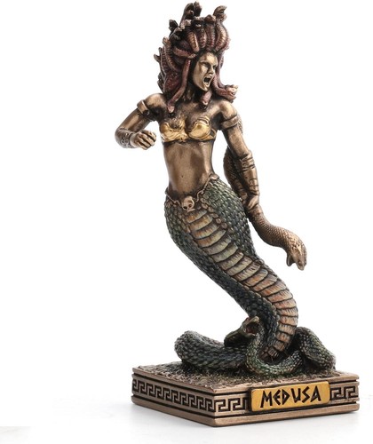 Medusa bronze miniatur statue - medusa,