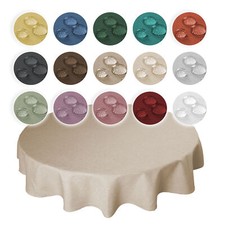 Tischdecke rund leinenoptik - tischdecke,