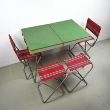 DDR Campingtisch - 2 Stühle & Hocker - Klapptisch - Tragekoffer - Vintage